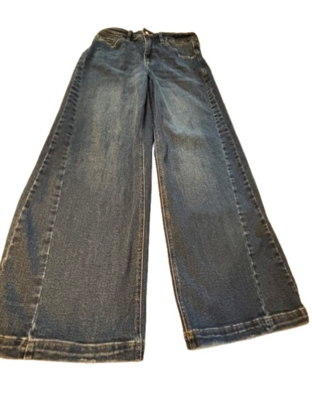 High-Rise Wide Leg Jeans in Dark Blue Wash